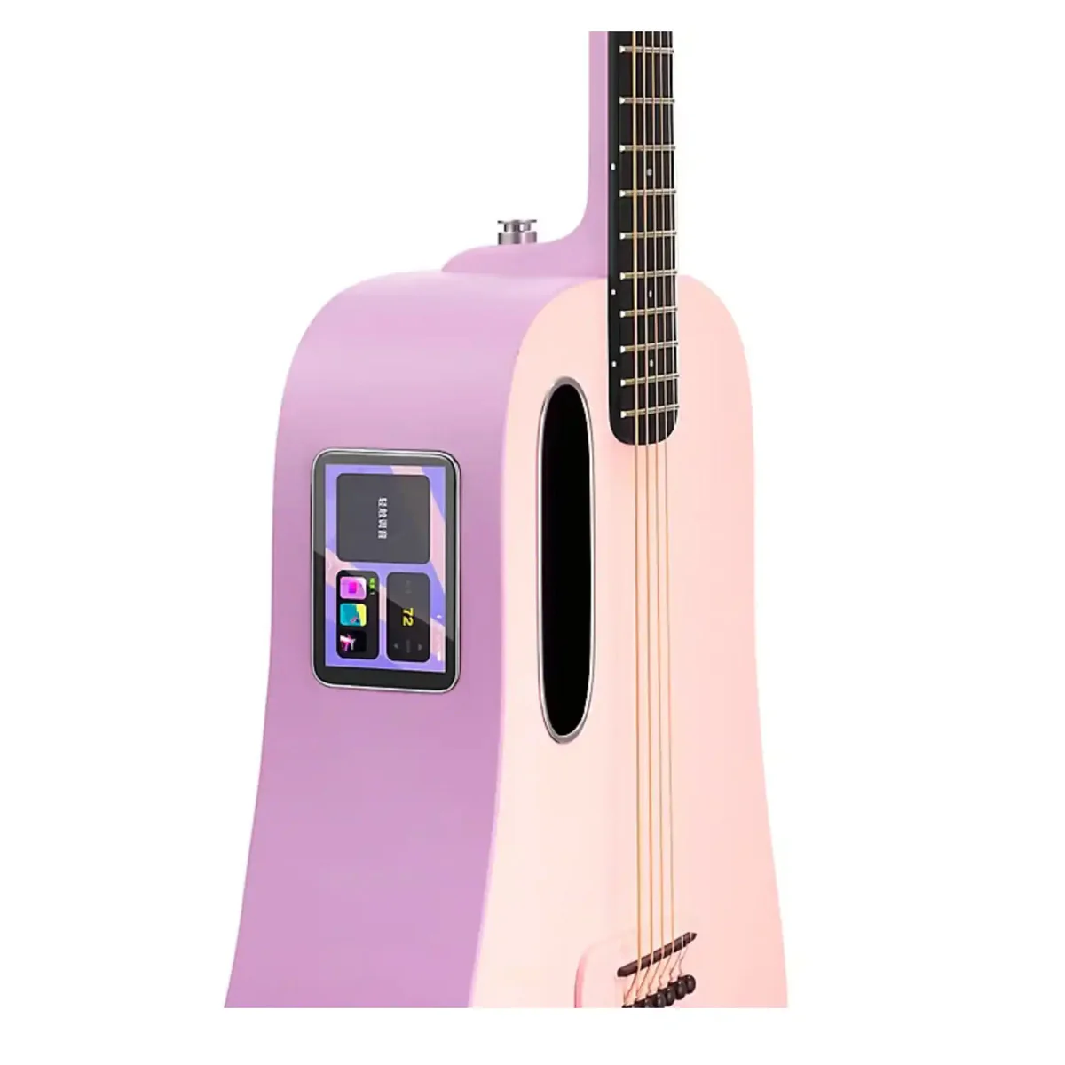 Blue Lava Touch HPL Acoustic-Electric Guitar - Coral/Lavender - Image 4