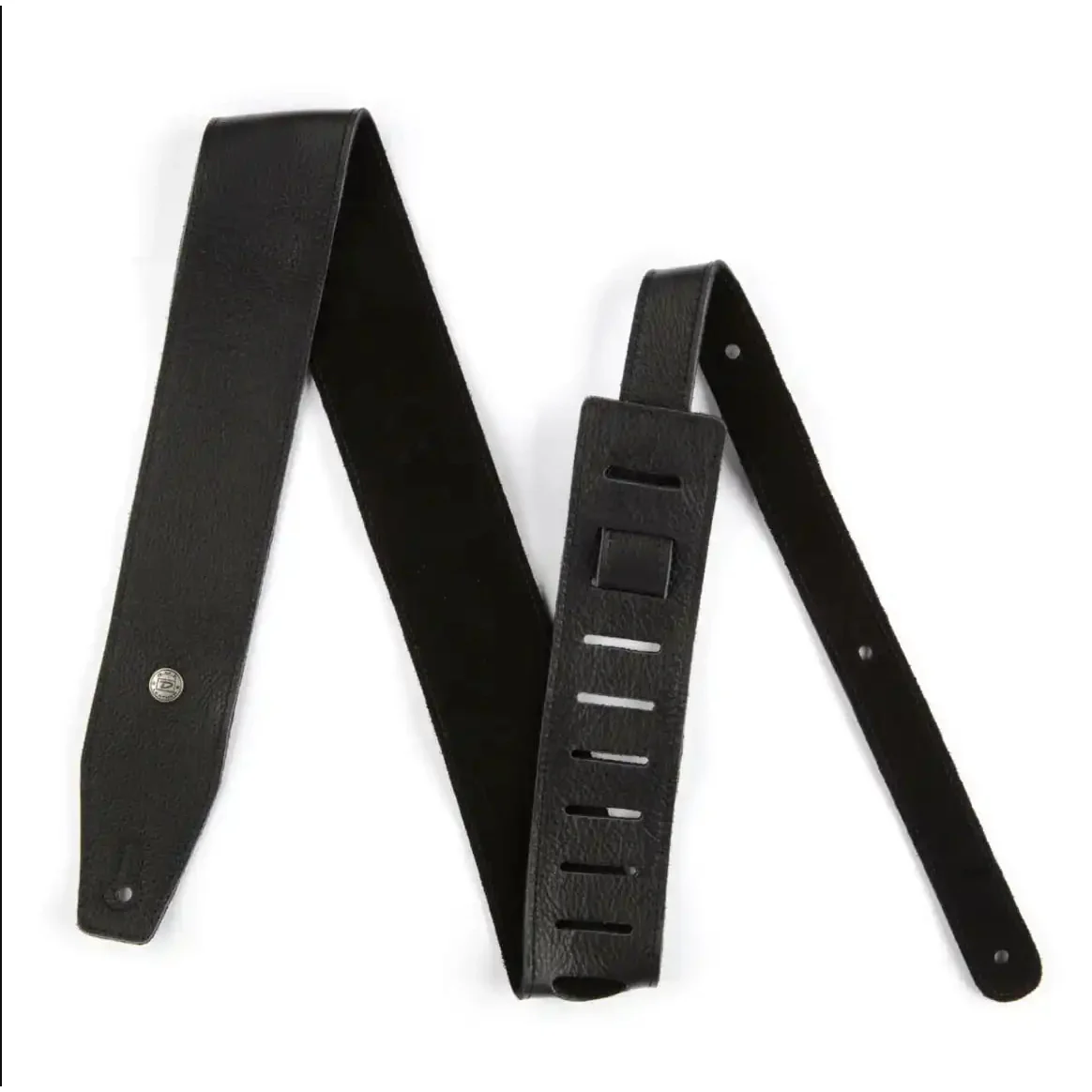 Dunlop Triple Black Italian Leather Triple Black Guitar Strap - Image 2