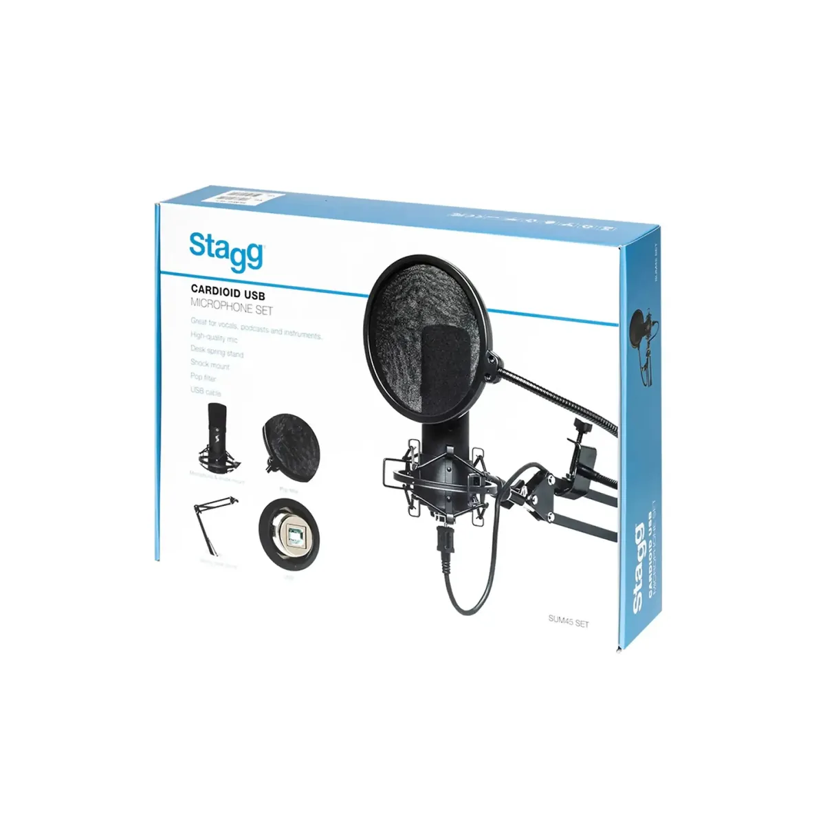 Stagg SUM45 SET Cardioid USB Microphone Set - Image 9