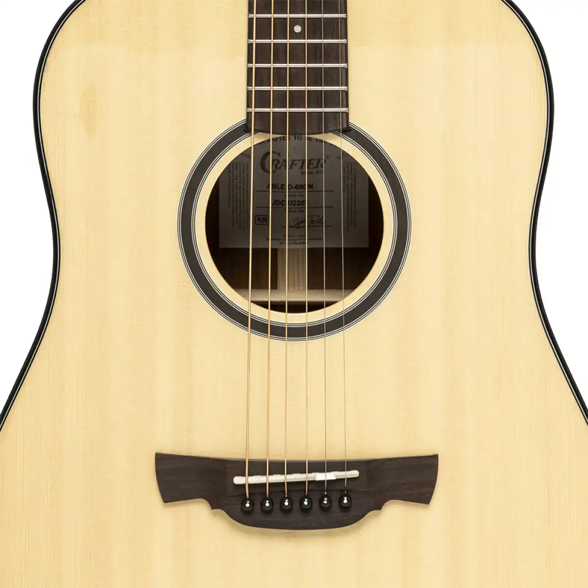 Crafter ABLE D600 N Able Series 600 Dreadnought Acoustic Guitar - Image 5