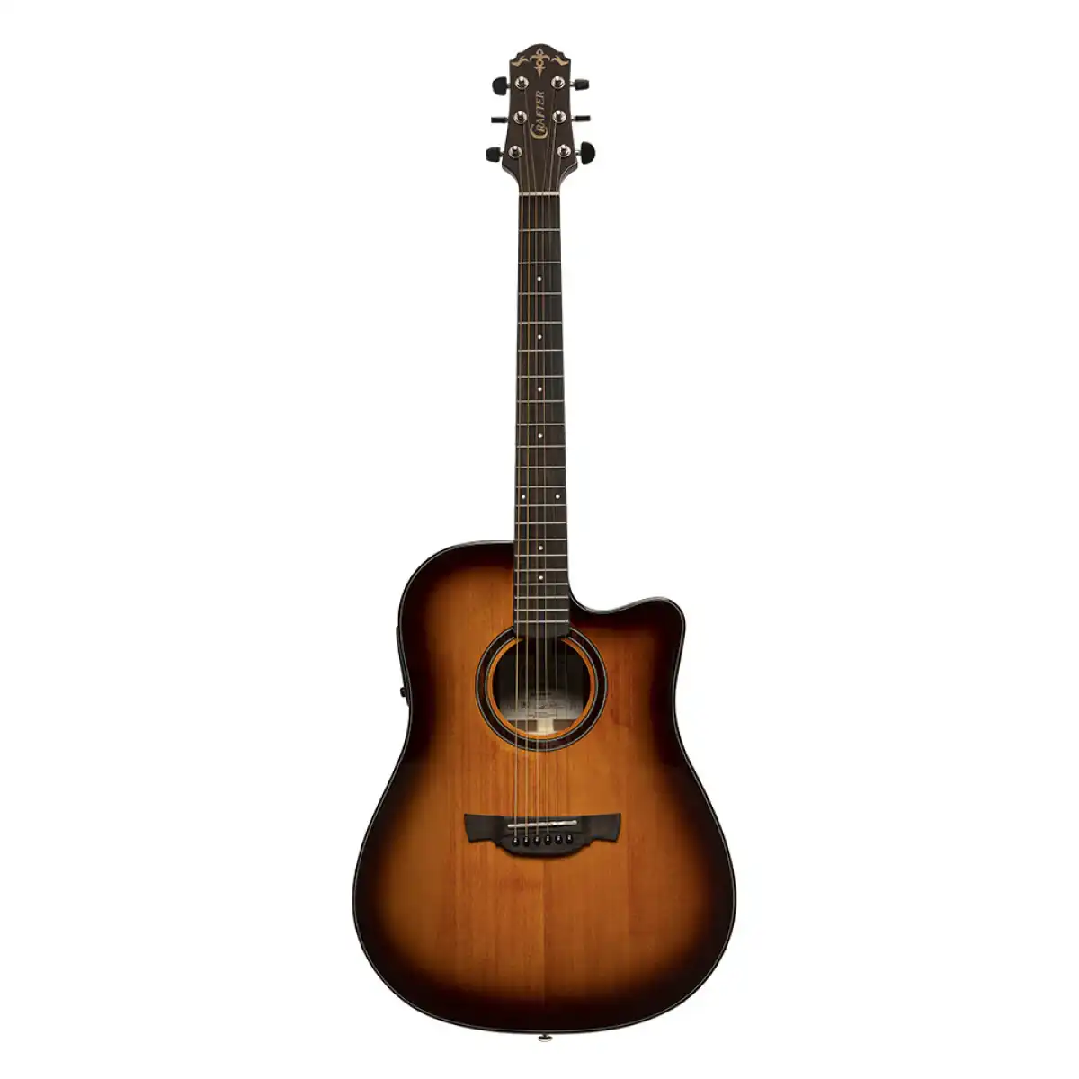 Crafter ABLE D600CE Able Series 600 Cutaway Dreadnought Electric-Acoustic Guitar - Vintage Sunburst - Image 3