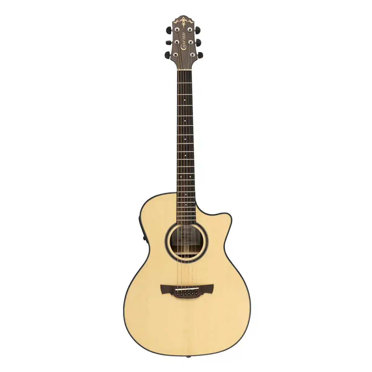 Crafter ABLE T600CE Cutaway Orchestra Acoustic-Electric Guitar - Image 3