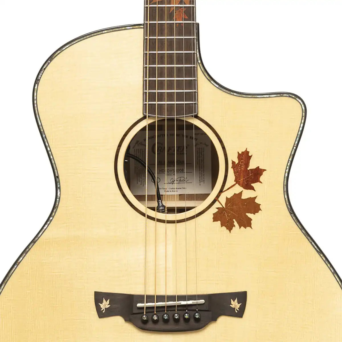 Crafter AL G-MAHO CE Anniversary Series Cutaway Grand Auditorium Acoustic-Electric Guitar - Image 6