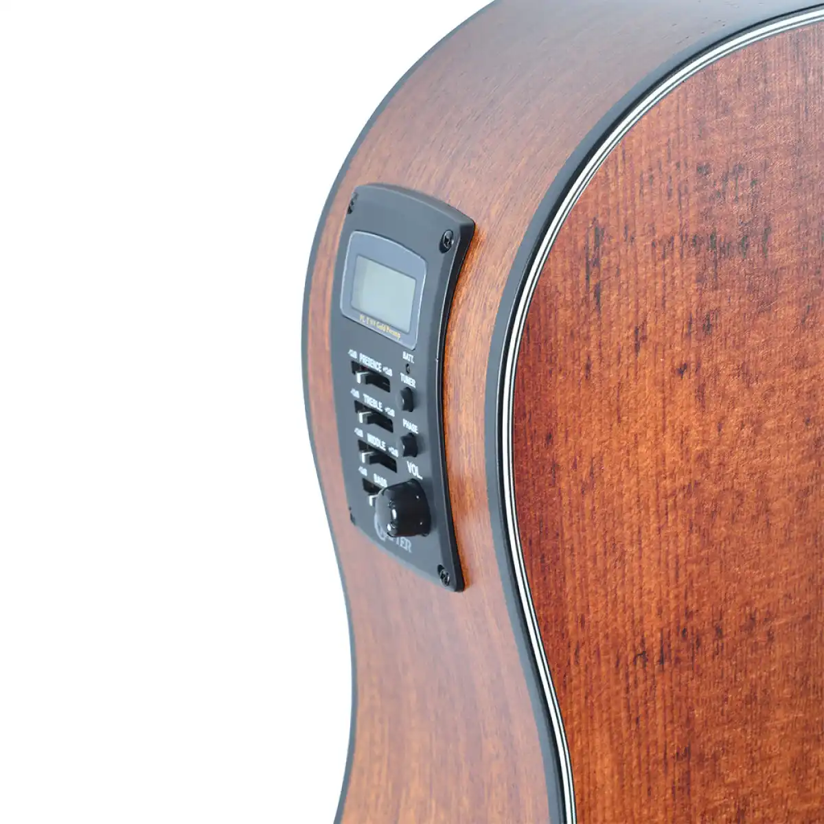 Crafter HD100-CE-BR Silver Series 100 Dreadnought Acoustic-Electric Guitar - Brown - Image 6