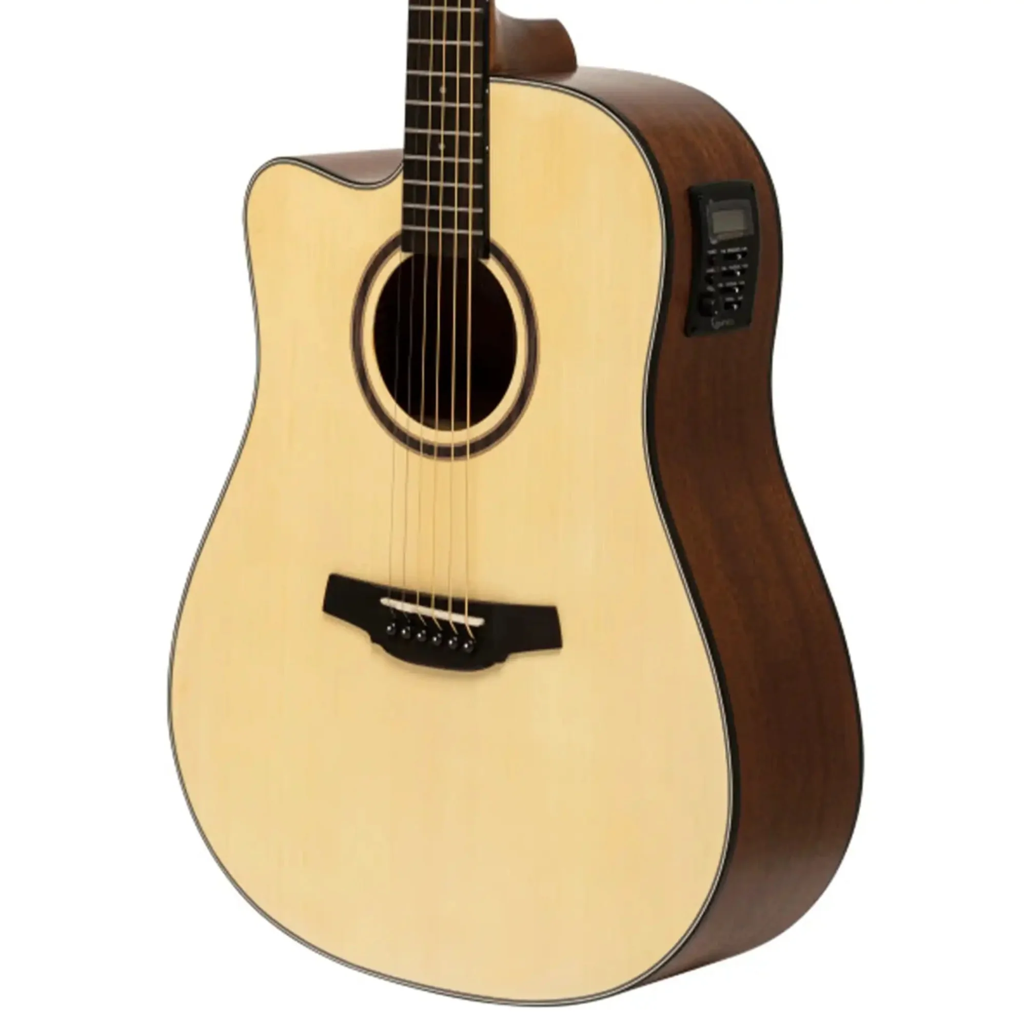 Crafter HD100-CE-N Silver Series 100 Dreadnought Acoustic-Electric Guitar - Left-Handed