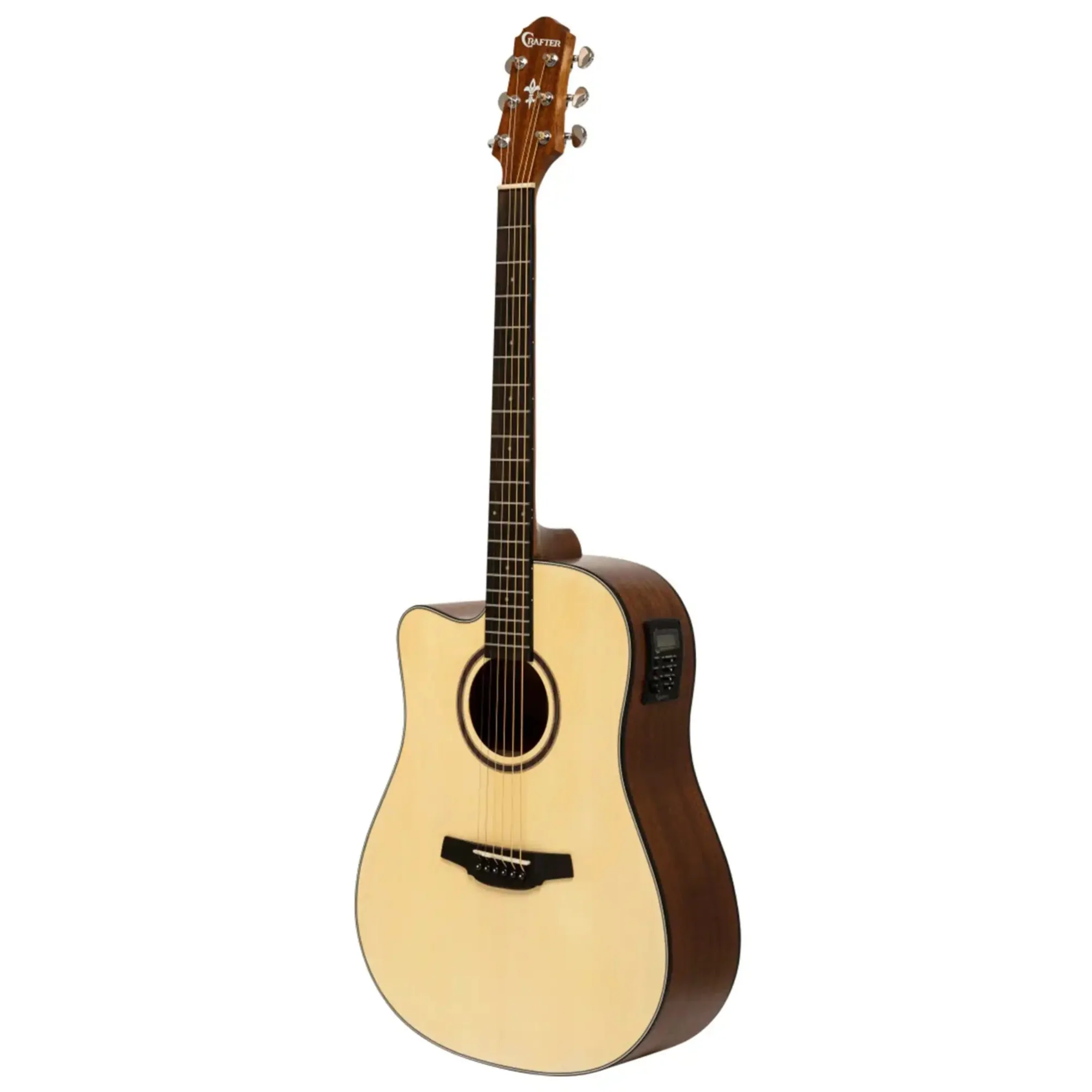 Crafter HD100-CE-N Silver Series 100 Dreadnought Acoustic-Electric Guitar - Left-Handed - Image 2