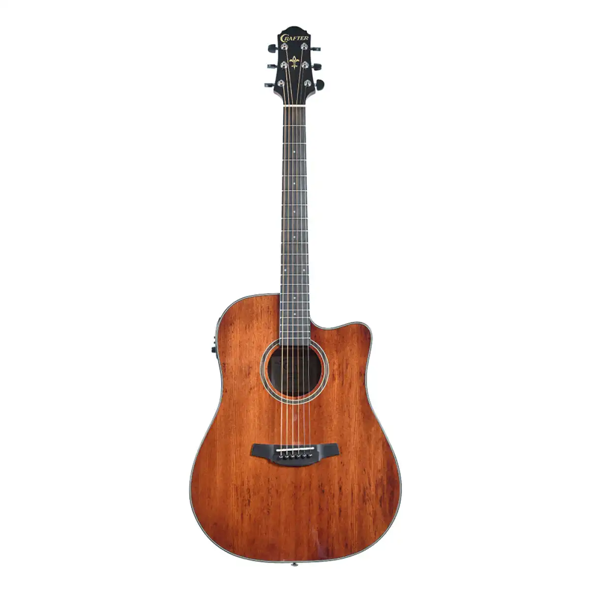 Crafter HD250-CE-BR Silver Series 250 Dreadnought Acoustic-Electric Guitar - Brown - Image 3