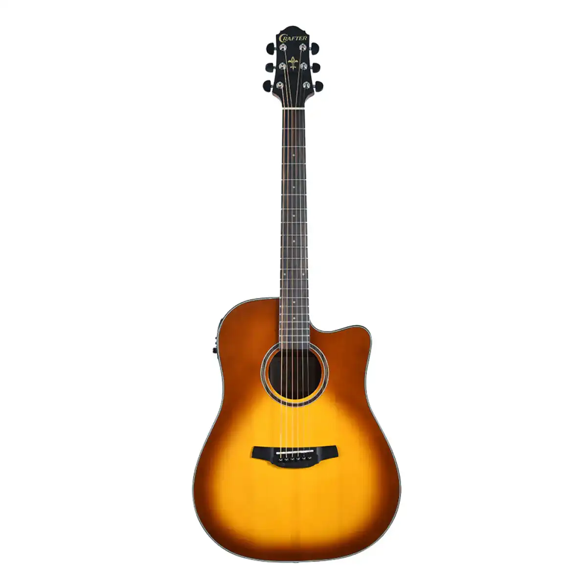 Crafter HD250-CE-BRS Silver Series 250 Dreadnought Acoustic-Electric Guitar - Brown Sunburst - Image 3