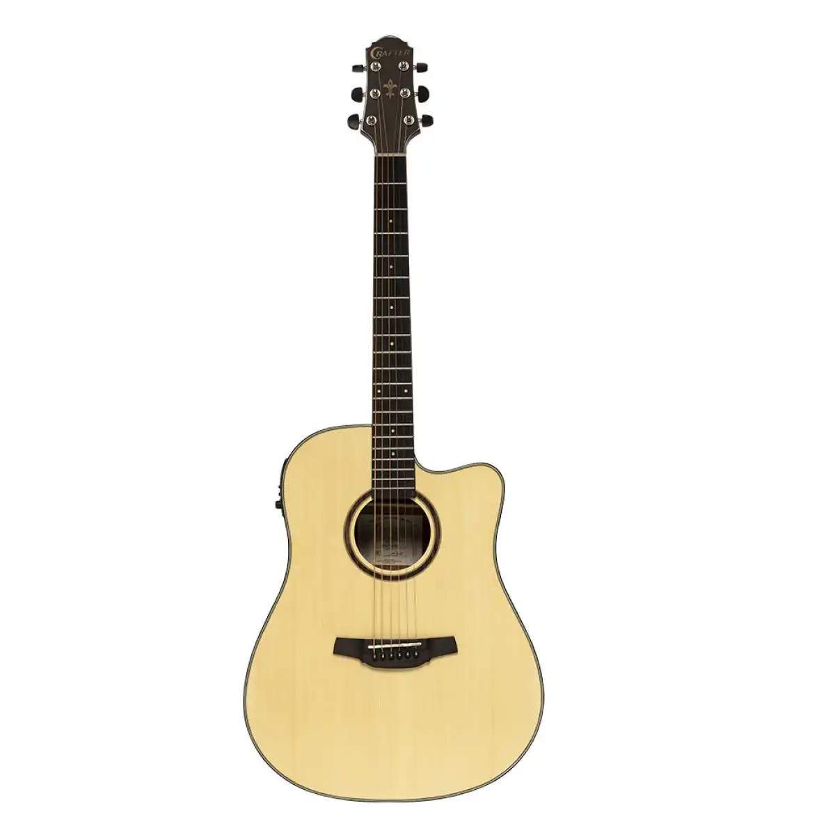 Crafter HD250-CE-N Silver Series 250 Dreadnought Acoustic-Electric Guitar - Image 3