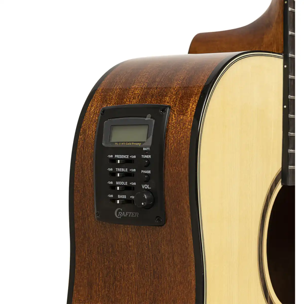 Crafter HD250-CE-N Silver Series 250 Dreadnought Acoustic-Electric Guitar - Image 7