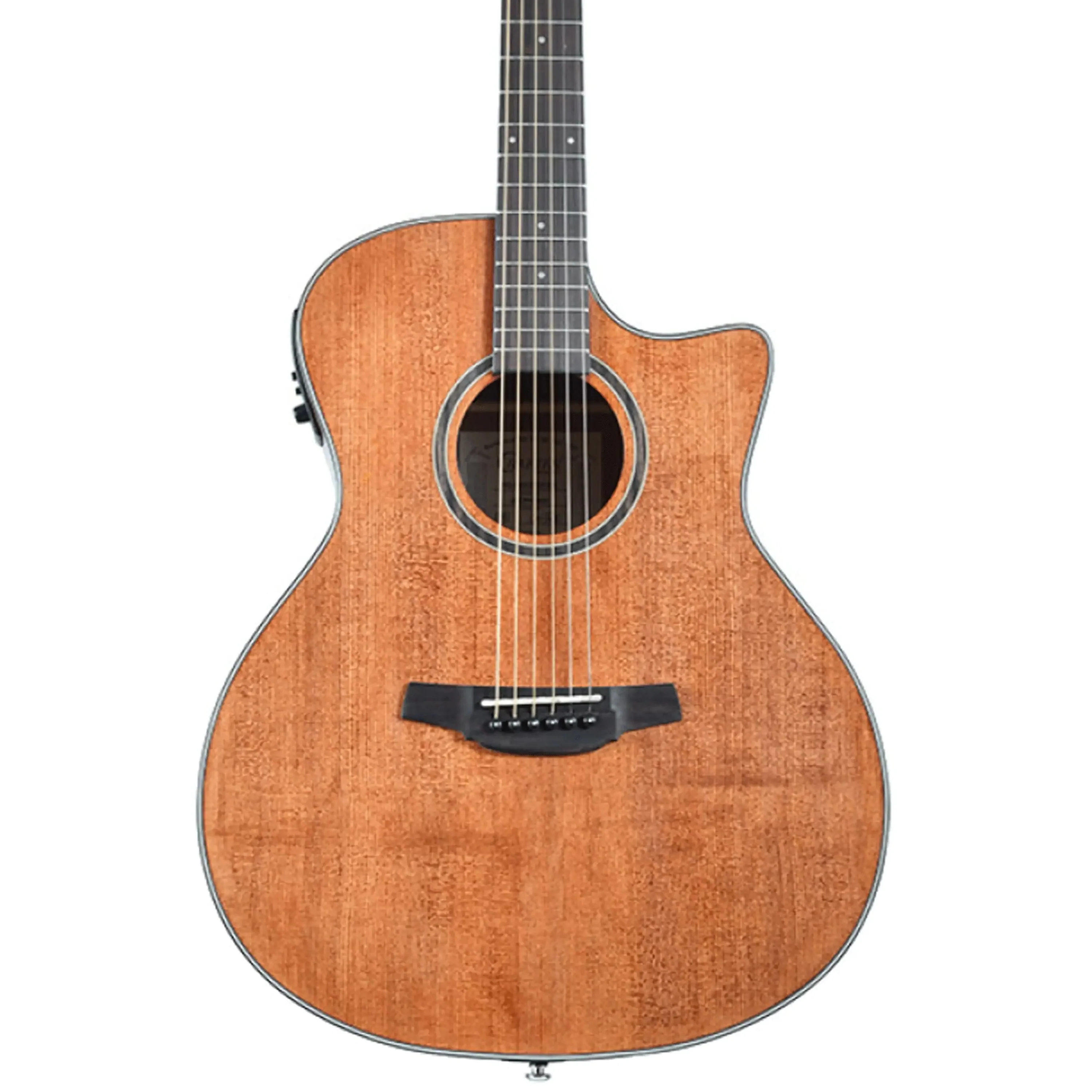 Crafter HG100-CE-BR Silver Series 100 Cutaway Grand Auditorium Acoustic-Electric Guitar - Brown