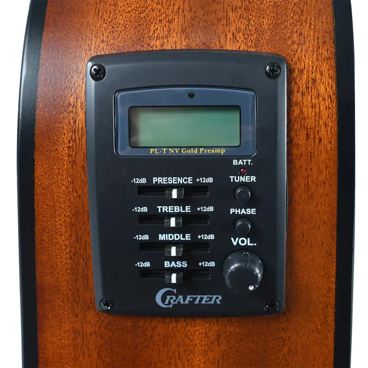 Crafter HG100-CE-BR Silver Series 100 Cutaway Grand Auditorium Acoustic-Electric Guitar - Brown - Image 6