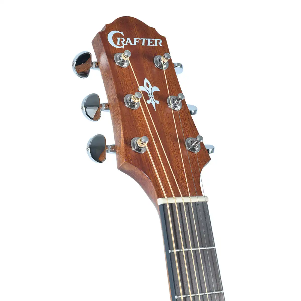 Crafter HG100-CE-BR Silver Series 100 Cutaway Grand Auditorium Acoustic-Electric Guitar - Brown - Image 7