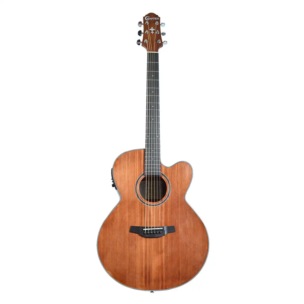 Crafter HJ100-CE-BR Jumbo Cutaway Acoustic-Electric Guitar - Brown - Image 3