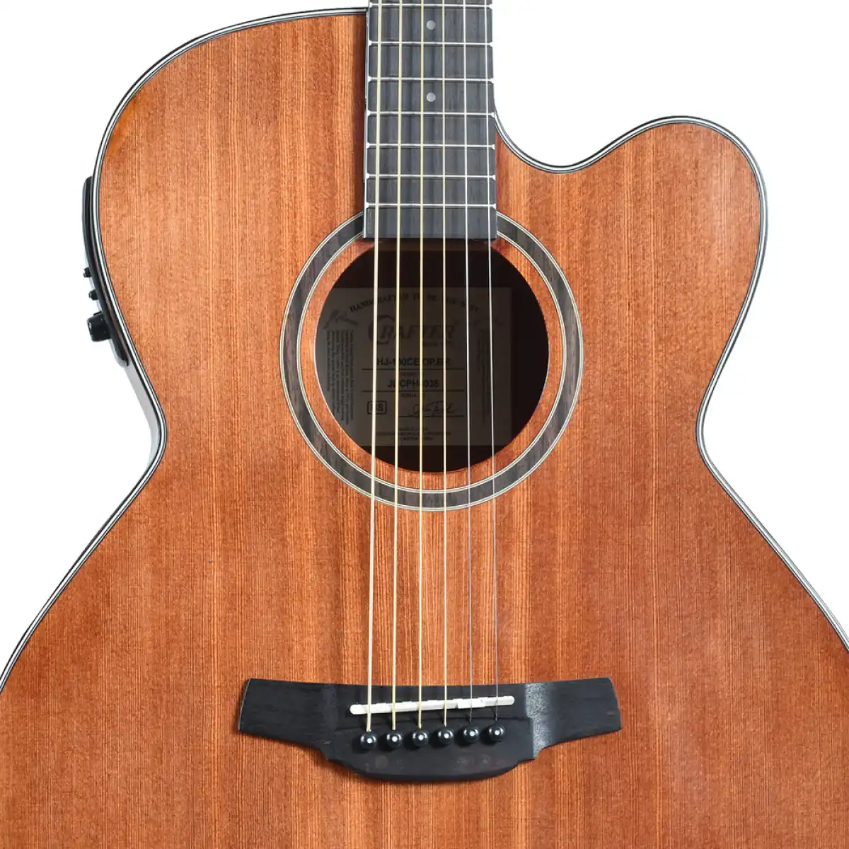 Crafter HJ100-CE-BR Jumbo Cutaway Acoustic-Electric Guitar - Brown - Image 5