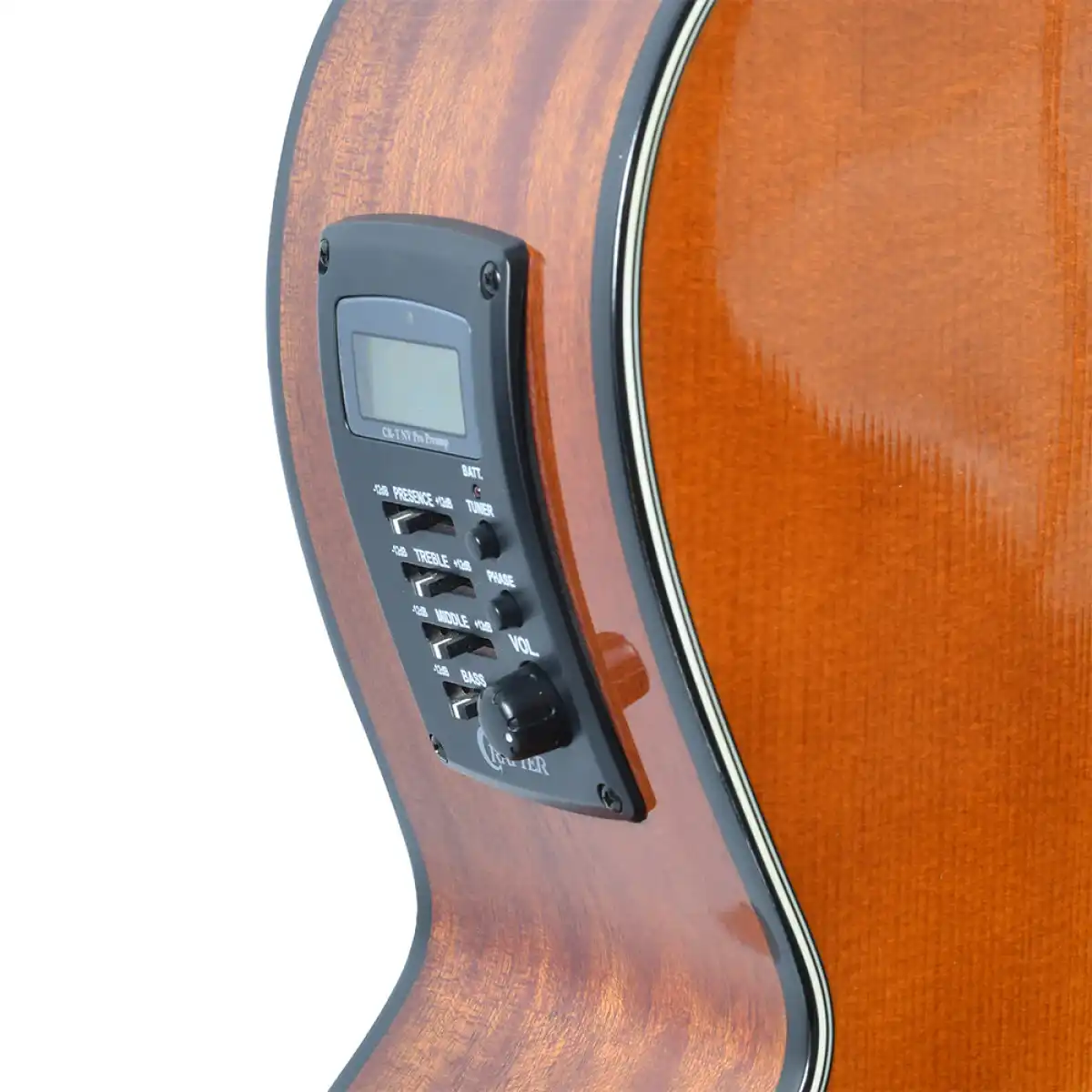 Crafter HJ250-CE-BRS Jumbo Cutaway Acoustic-Electric Guitar - Brown Sunburst - Image 5