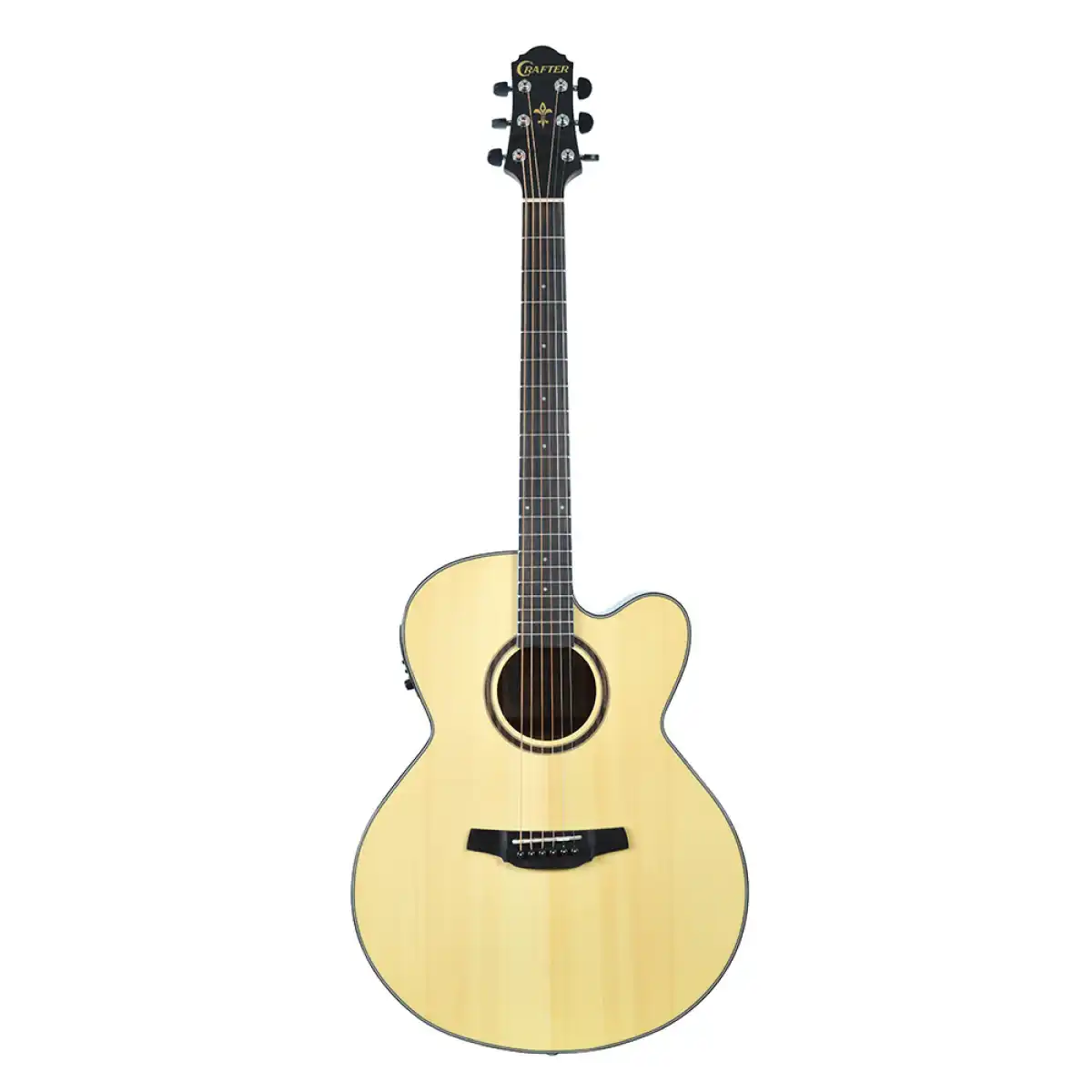 Crafter HJ250-CE-N Jumbo Cutaway Acoustic-Electric Guitar - Image 3