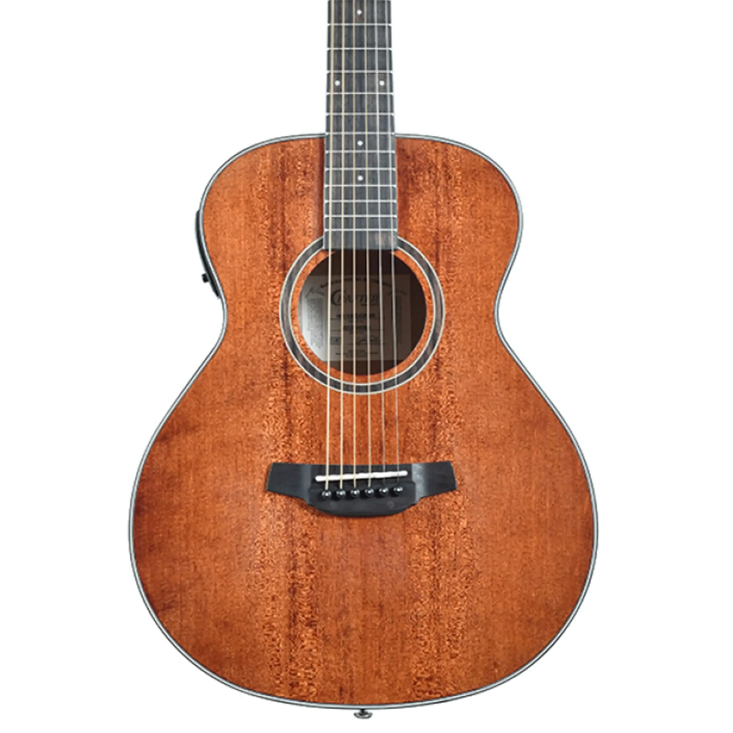 Crafter HM100E-BR Silver Series 100 Mini Acoustic-Electric Guitar - Brown