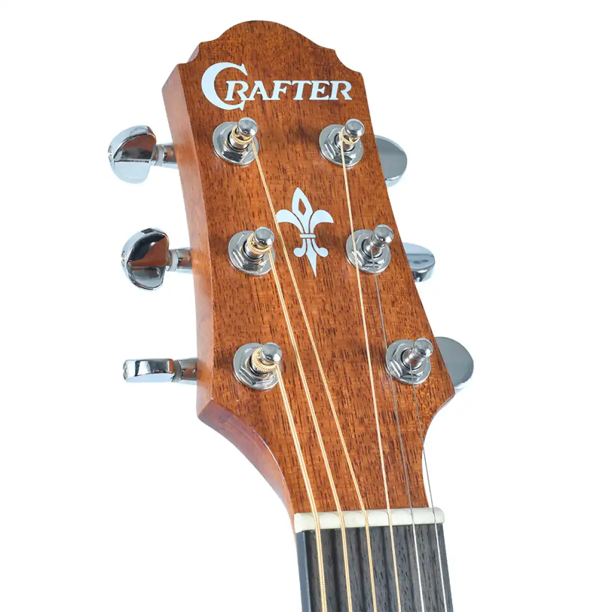 Crafter HM100E-BR Silver Series 100 Mini Acoustic-Electric Guitar - Brown - Image 6