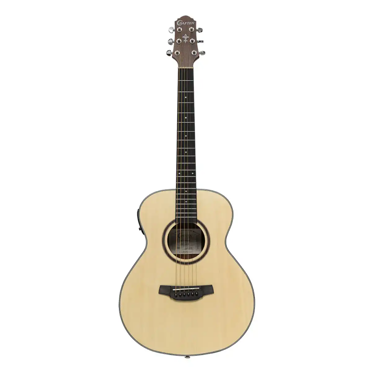 Crafter HM100E-N Silver Series 100 Mini Acoustic-Electric Guitar - Image 3