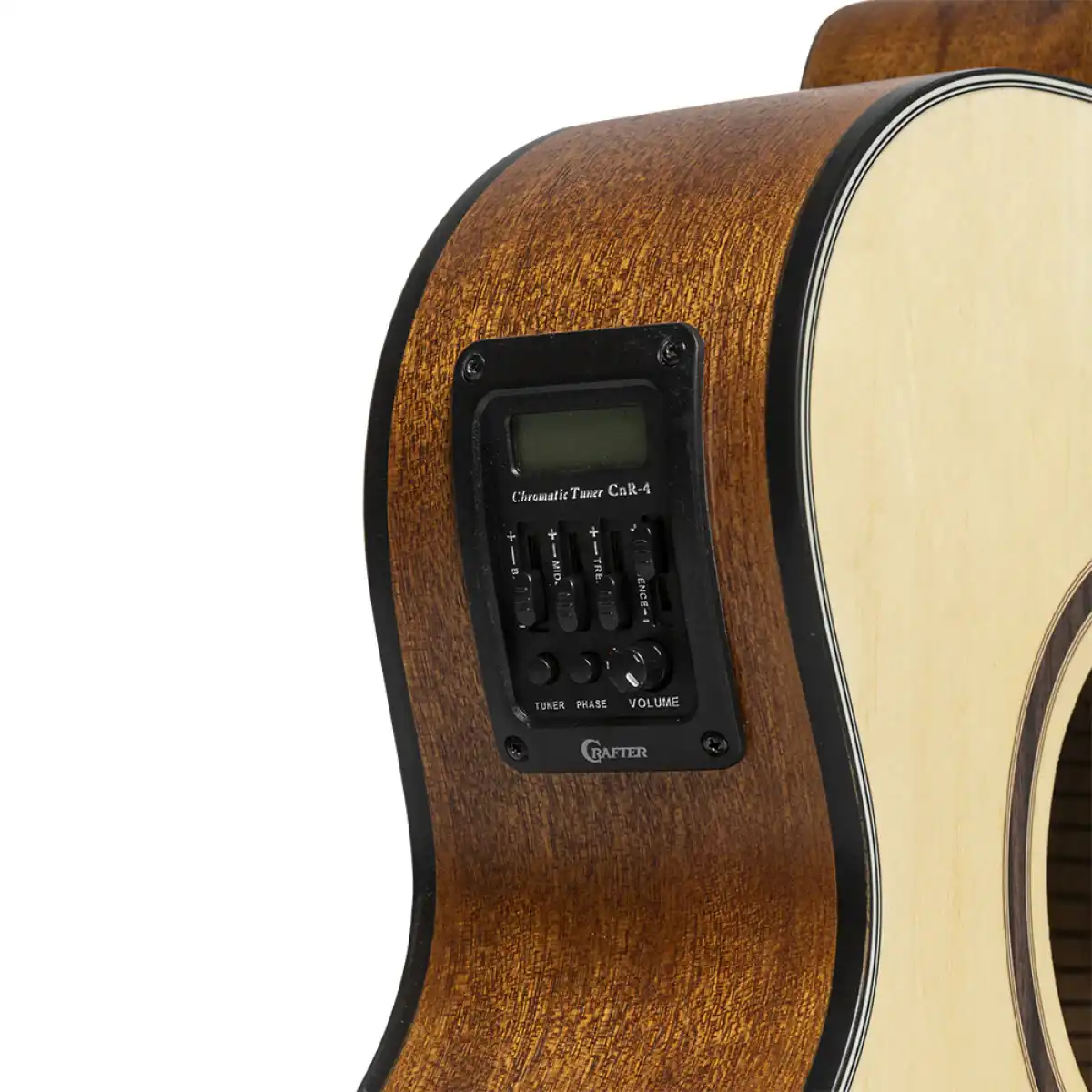 Crafter HM100E-N Silver Series 100 Mini Acoustic-Electric Guitar - Image 7