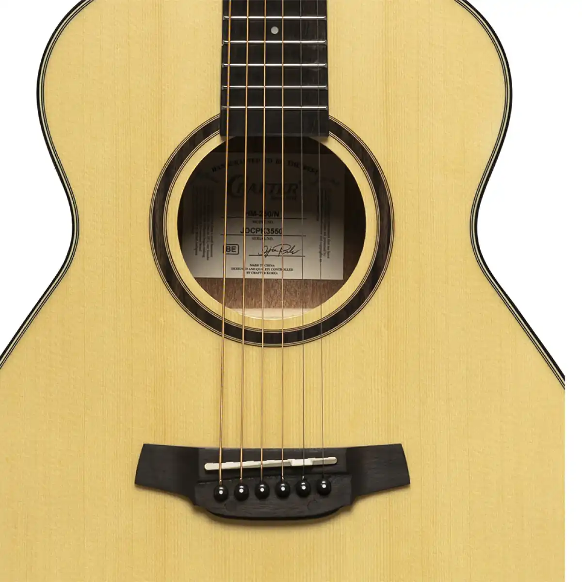 Crafter HM250-N Silver Series 250 Mini 3/4 Acoustic Guitar - Image 5