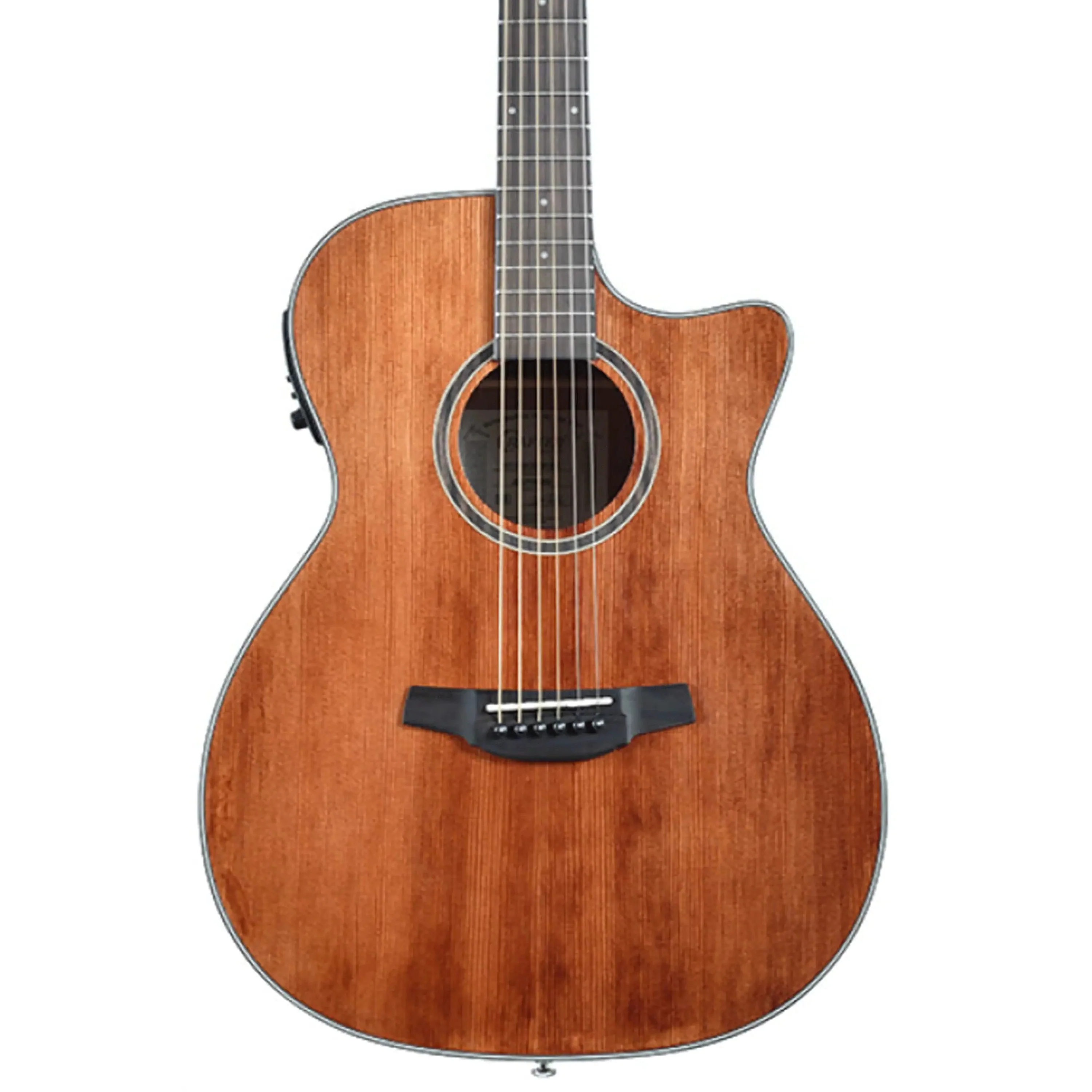 Crafter HT100-CE-BR Silver Series 100 Orchestra Cutaway Acoustic-Electric Guitar - Brown