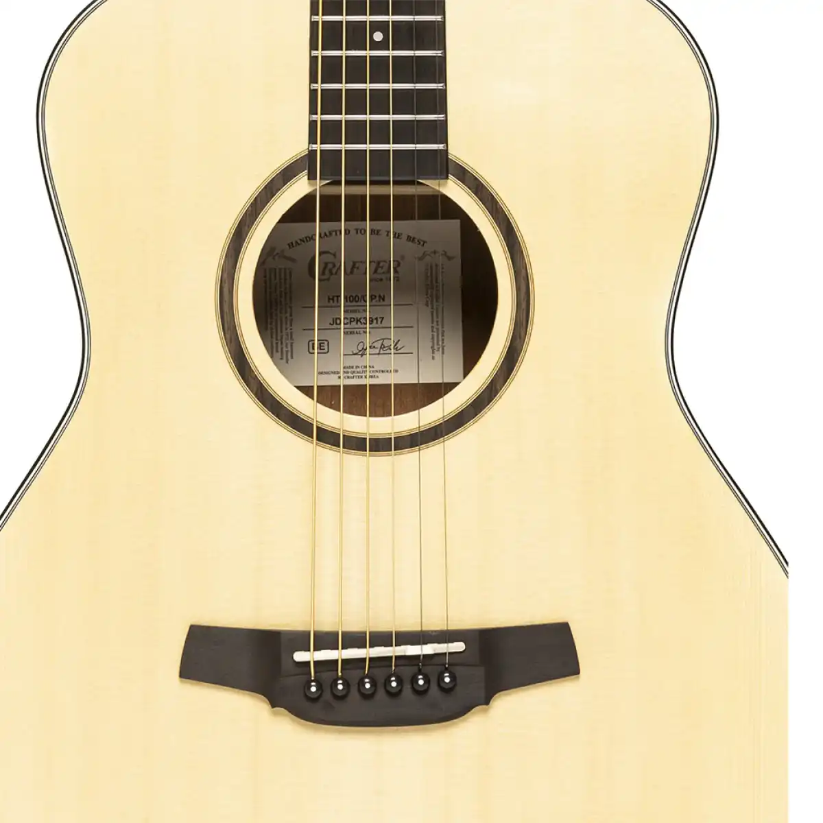Crafter HT100-N Silver Series 100 Orchestra Acoustic Guitar - Image 5