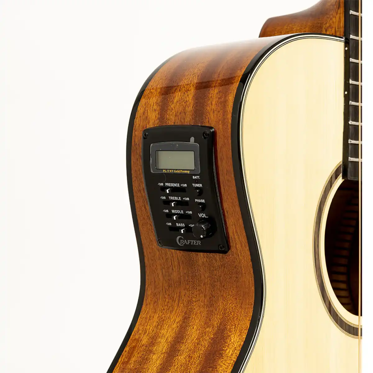 Crafter HT250-CE-N Silver Series 250 Orchestra Cutaway Acoustic-Electric Guitar - Image 6