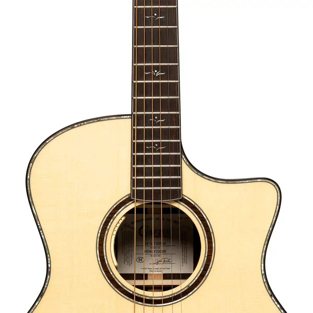 Crafter LX G-1000CE Cutaway Grand Auditorium Acoustic-Electric Guitar - Image 5