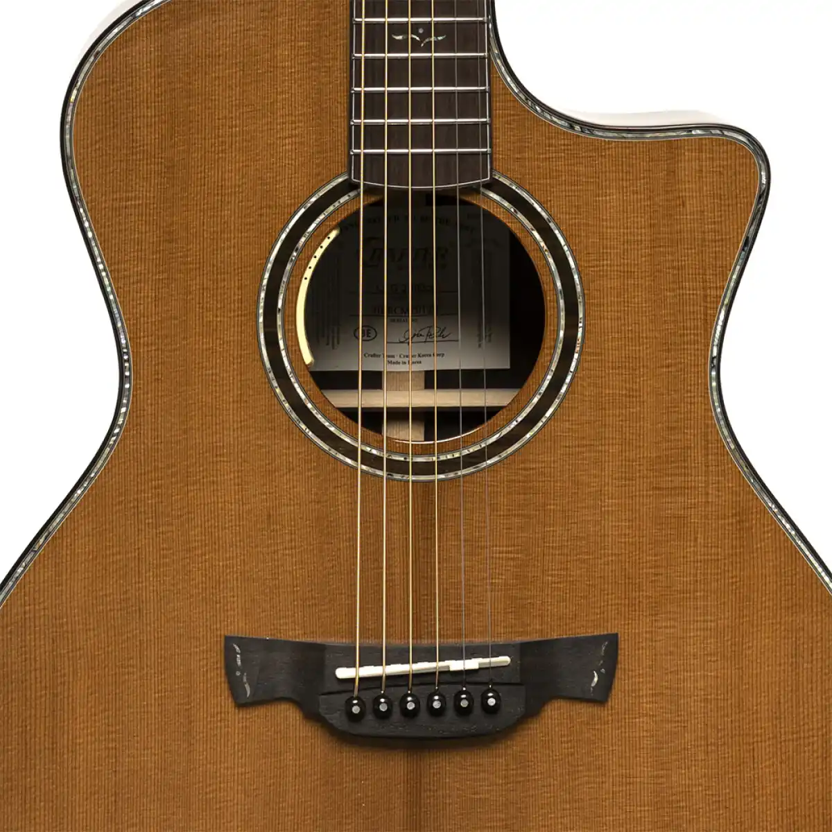 Crafter LX G-2000CE Cutaway Grand Auditorium Acoustic-Electric Guitar - Image 5