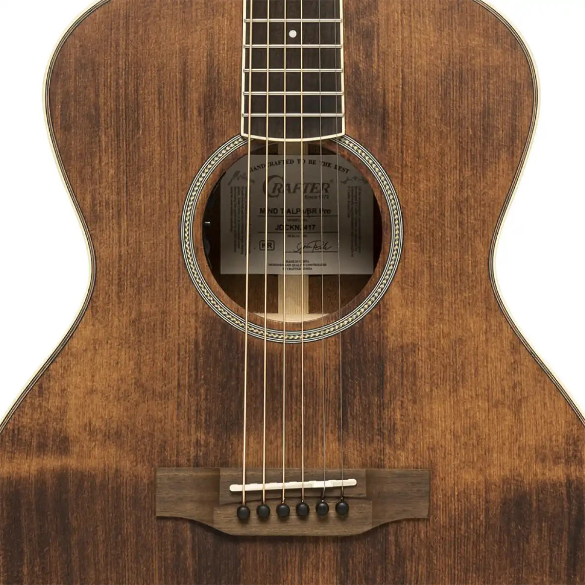 Crafter MIND T-ALPE BR Orchestra Acoustic-Electric Guitar - Brown - Image 5