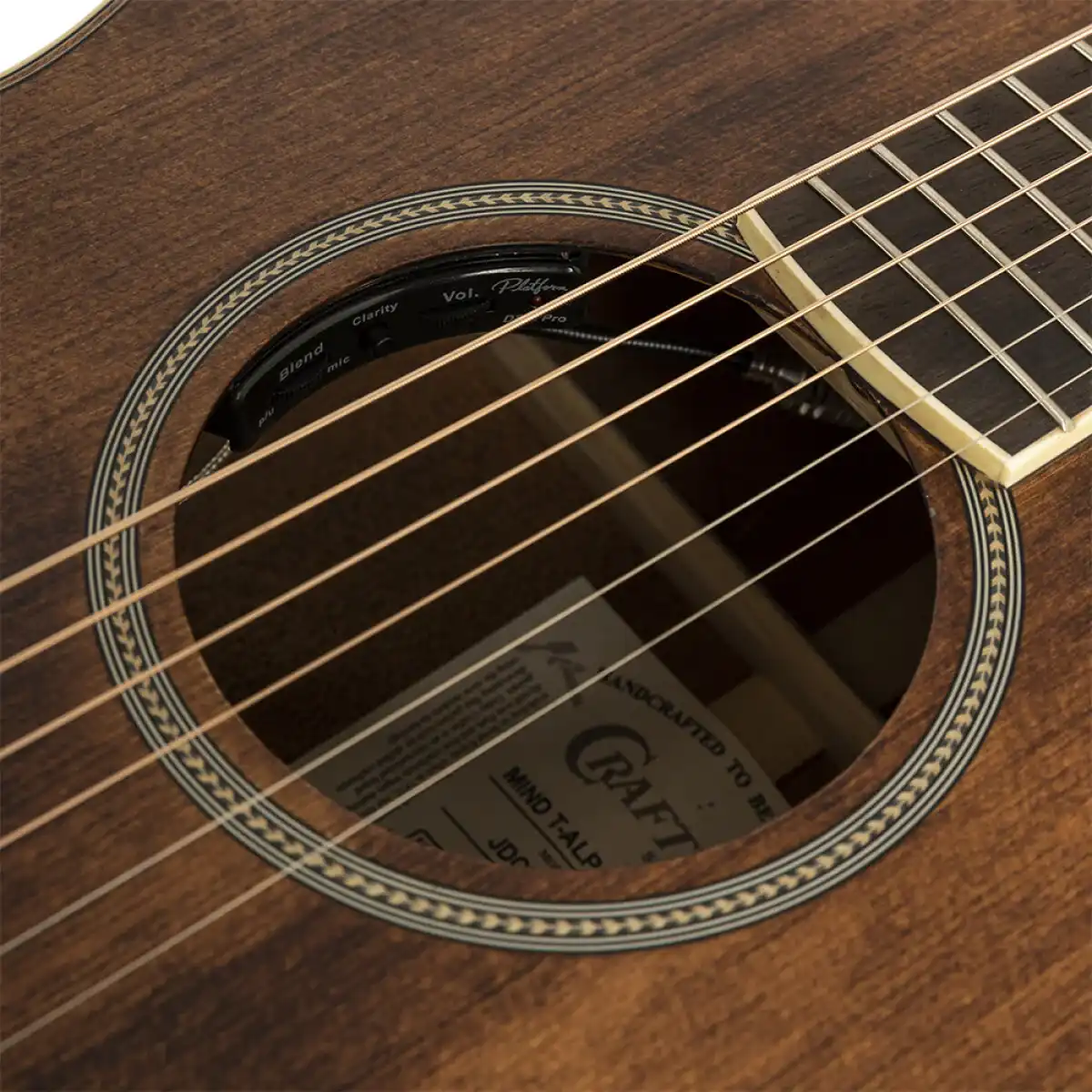 Crafter MIND T-ALPE BR Orchestra Acoustic-Electric Guitar - Brown - Image 7