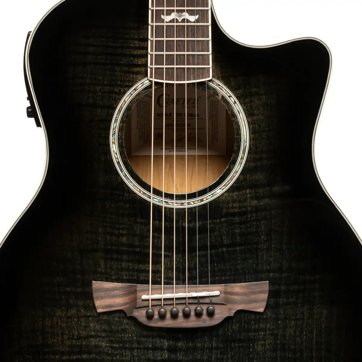 Crafter NOBLE TBK Small Jumbo Acoustic-Electric Guitar - Image 5