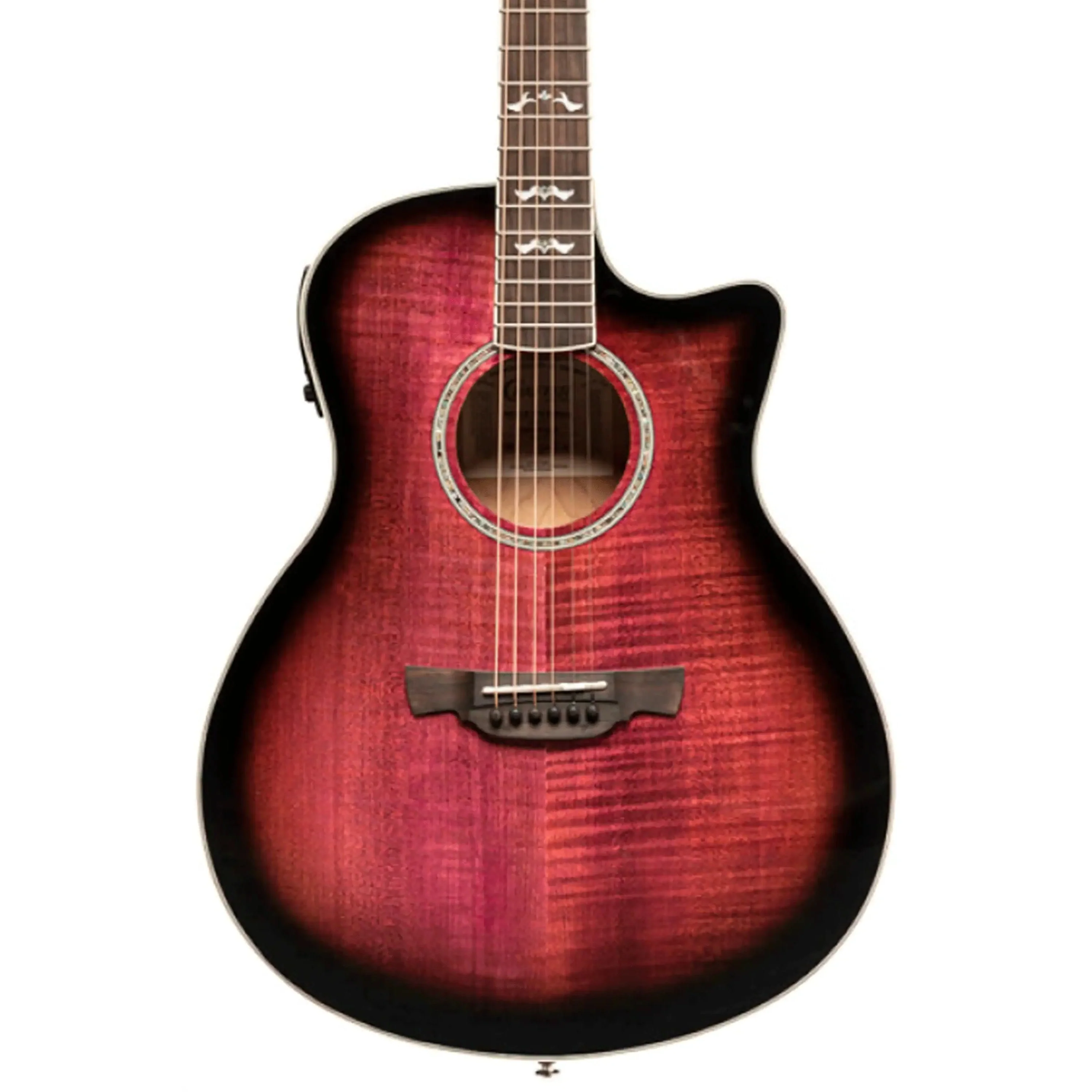 Crafter NOBLE TPS Small Jumbo Acoustic-Electric Guitar - Transparent Purple Burst