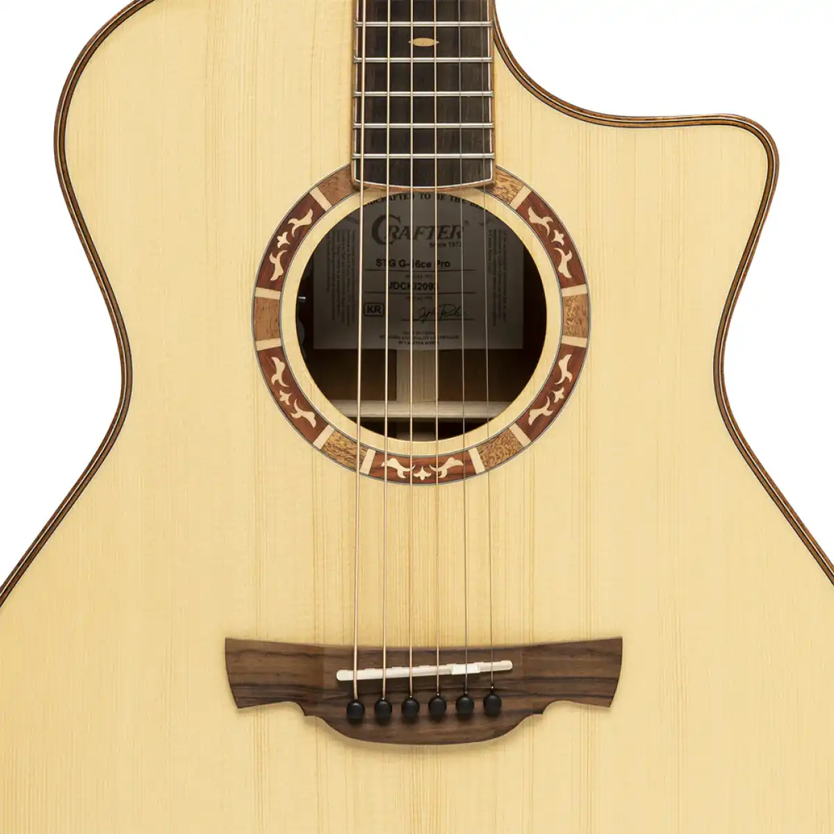 Crafter STG G16CE PRO Stage Series 16 Cutaway Grand Auditorium Acoustic-Electric Guitar - Image 5