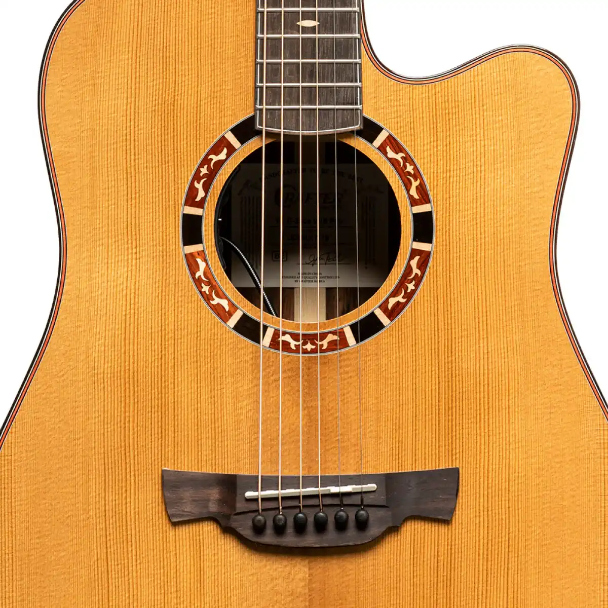 Crafter VL D22CE VL Series 22 Cutaway Dreadnought Acoustic-Electric Guitar - Image 5