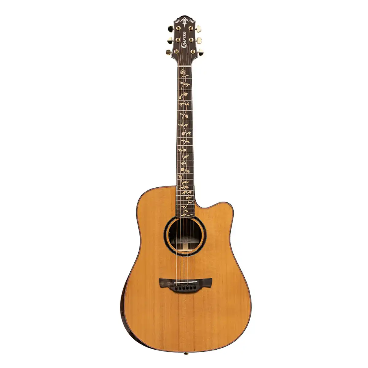 Crafter VL D28CE VL Series 28 Cutaway Dreadnought Acoustic-Electric Guitar - Image 3