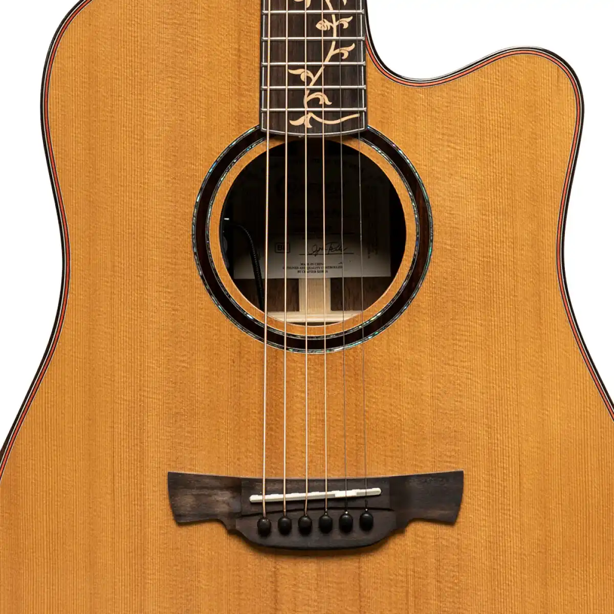 Crafter VL D28CE VL Series 28 Cutaway Dreadnought Acoustic-Electric Guitar - Image 5