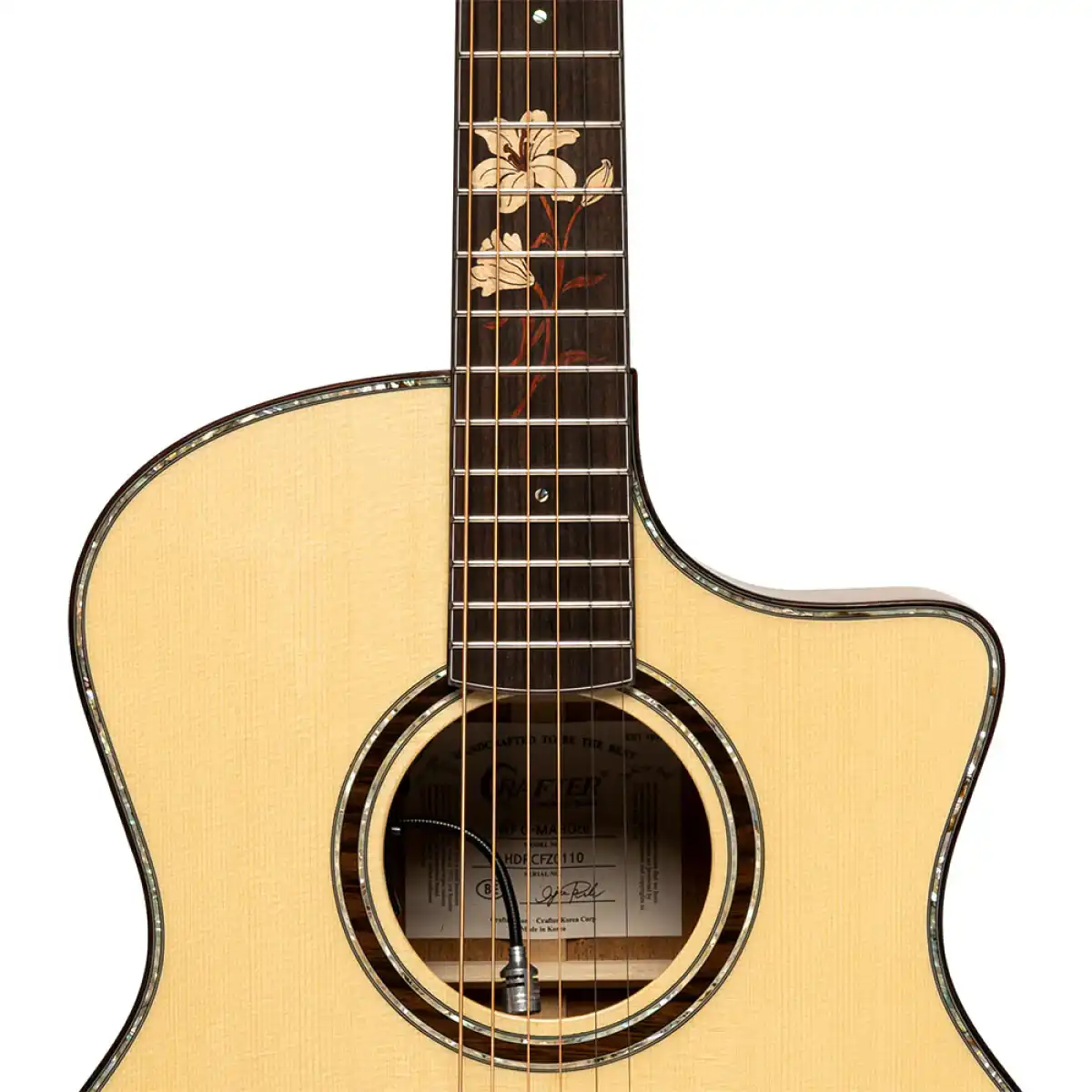 Crafter WF G-MAHO CE Cutaway Grand Auditorium Acoustic-Electric Guitar - Image 5