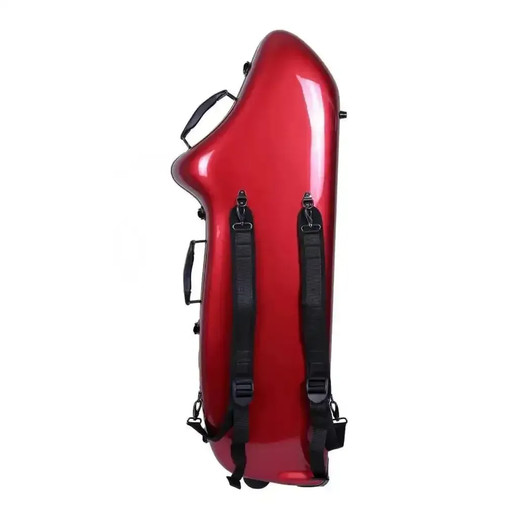 Crossrock CRF1020BS-RD Fiberglass Baritone Saxophone Case - Red - Image 2