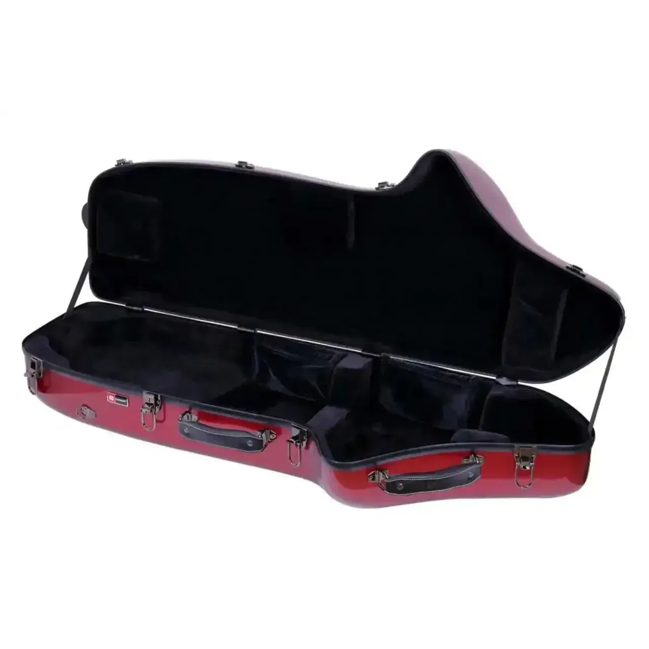 Crossrock CRF1020BS-RD Fiberglass Baritone Saxophone Case - Red - Image 3