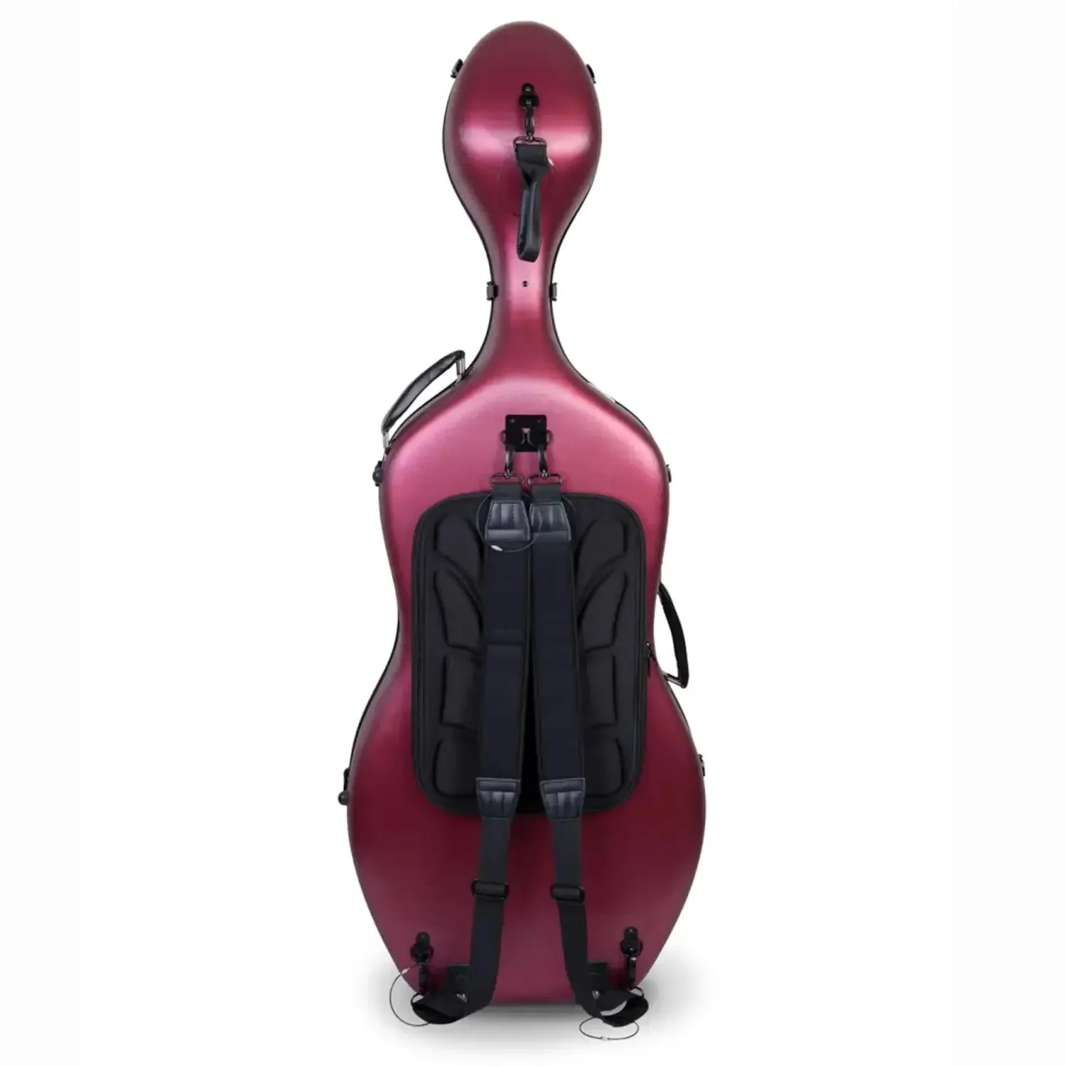 Crossrock CRF1020CEFHT Polycarbonate 4/4 Cello Case - Red - Image 2