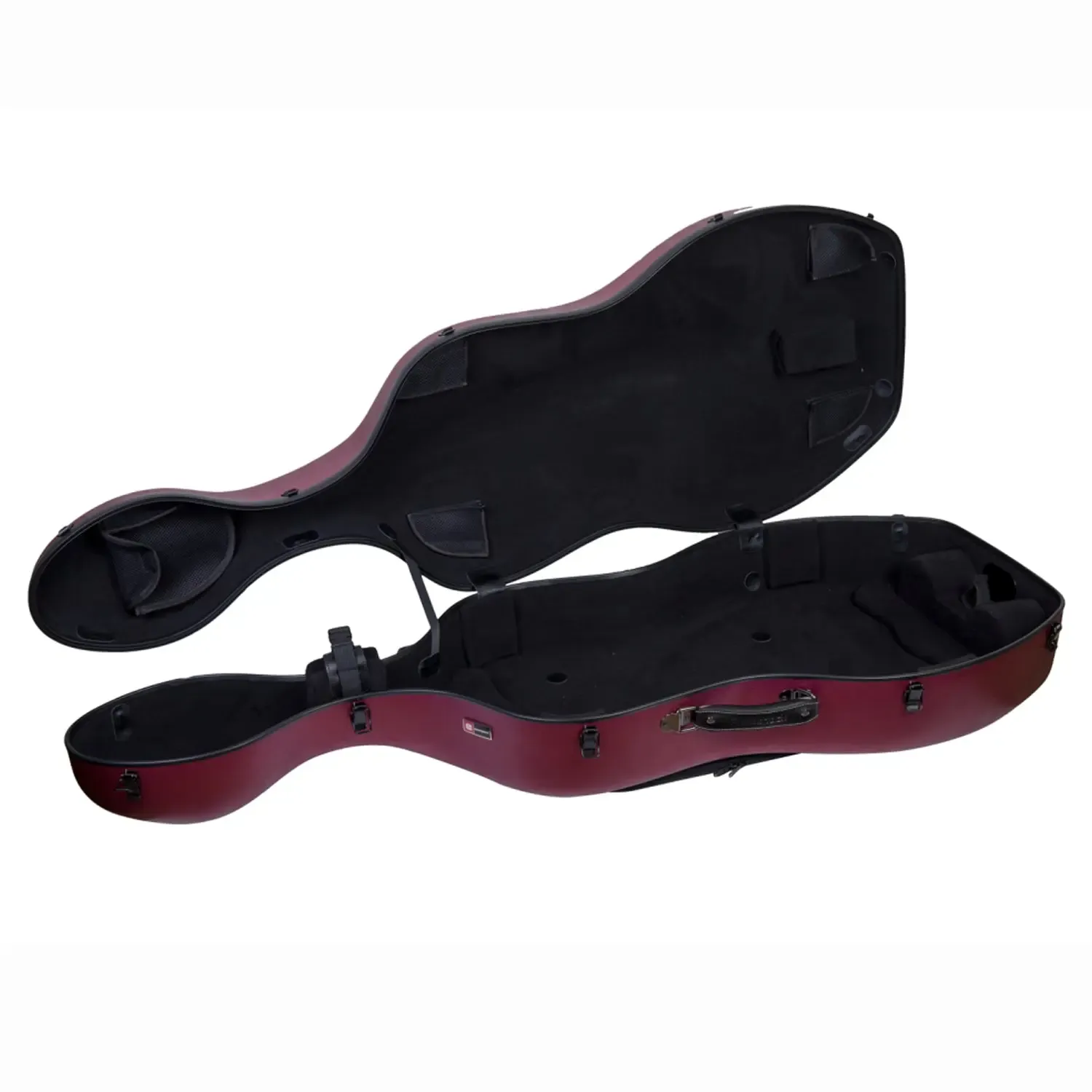 Crossrock CRF1020CEFHT Polycarbonate 4/4 Cello Case - Red - Image 5