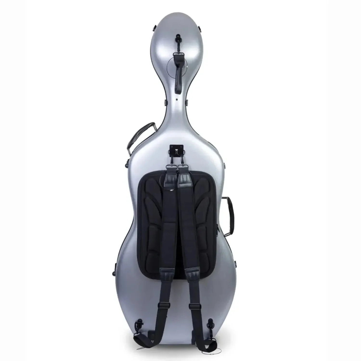 Crossrock CRF1020CEFHT Polycarbonate 4/4 Cello Case - Silver - Image 2