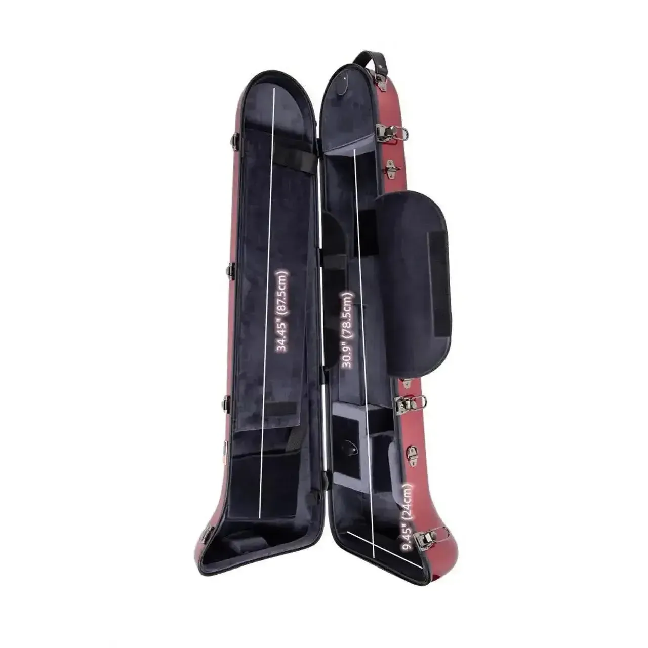 Crossrock CRF1020TB-BK Fiberglass Tenor Trombone Case - Black - Image 3