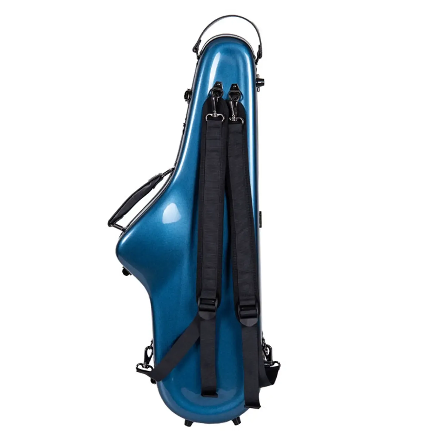 Crossrock CRF1020TS Fiberglass Tenor Saxophone Case - Blue - Image 2