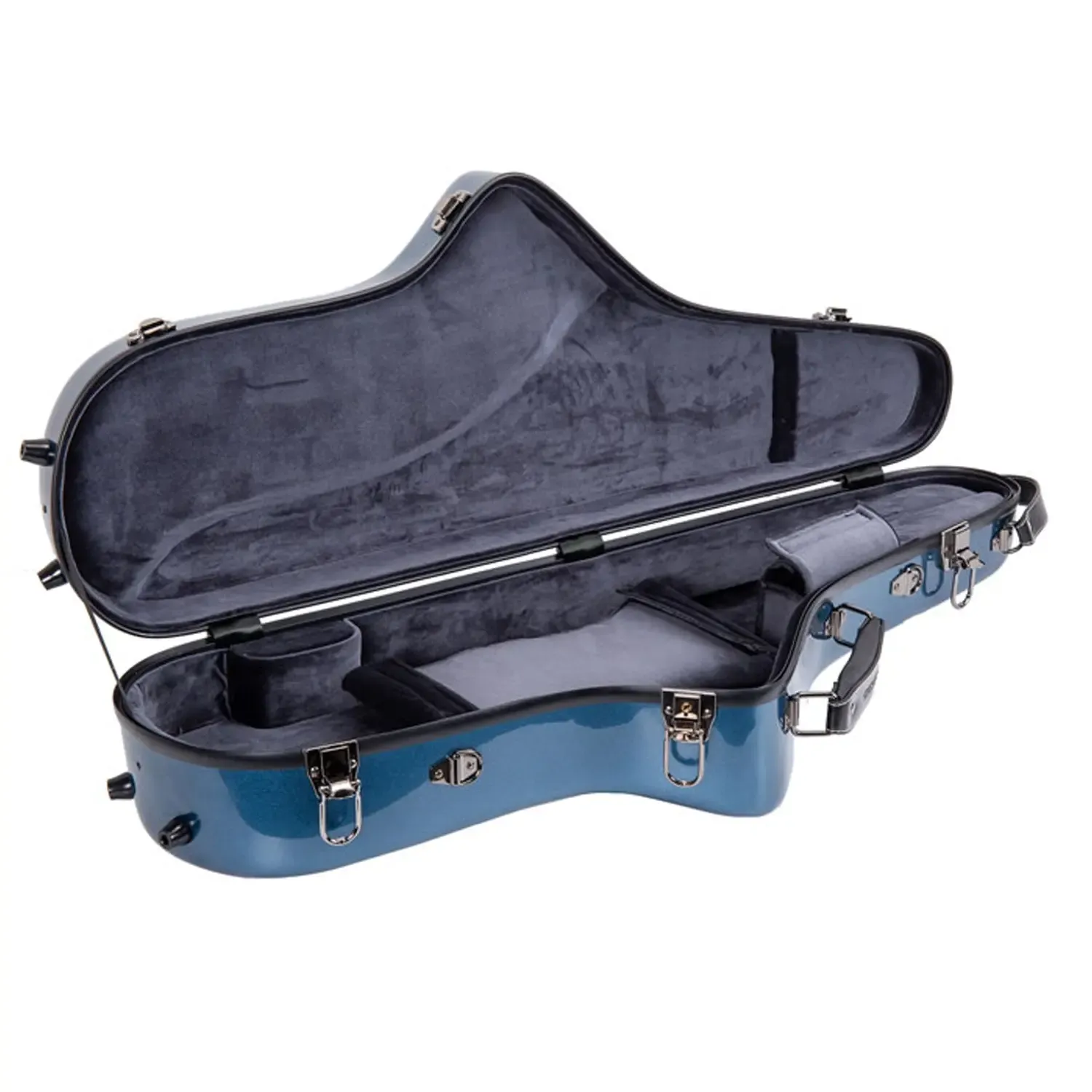 Crossrock CRF1020TS Fiberglass Tenor Saxophone Case - Blue - Image 4