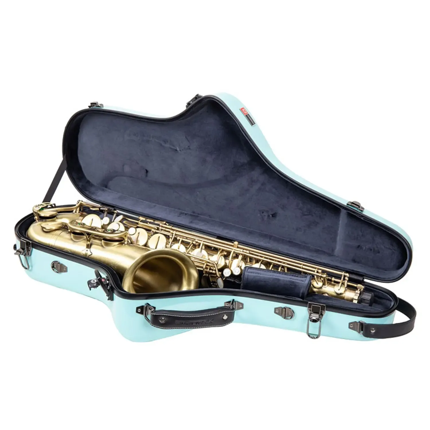 Crossrock CRF1020TS Fiberglass Tenor Saxophone Case - Light-Blue - Image 2