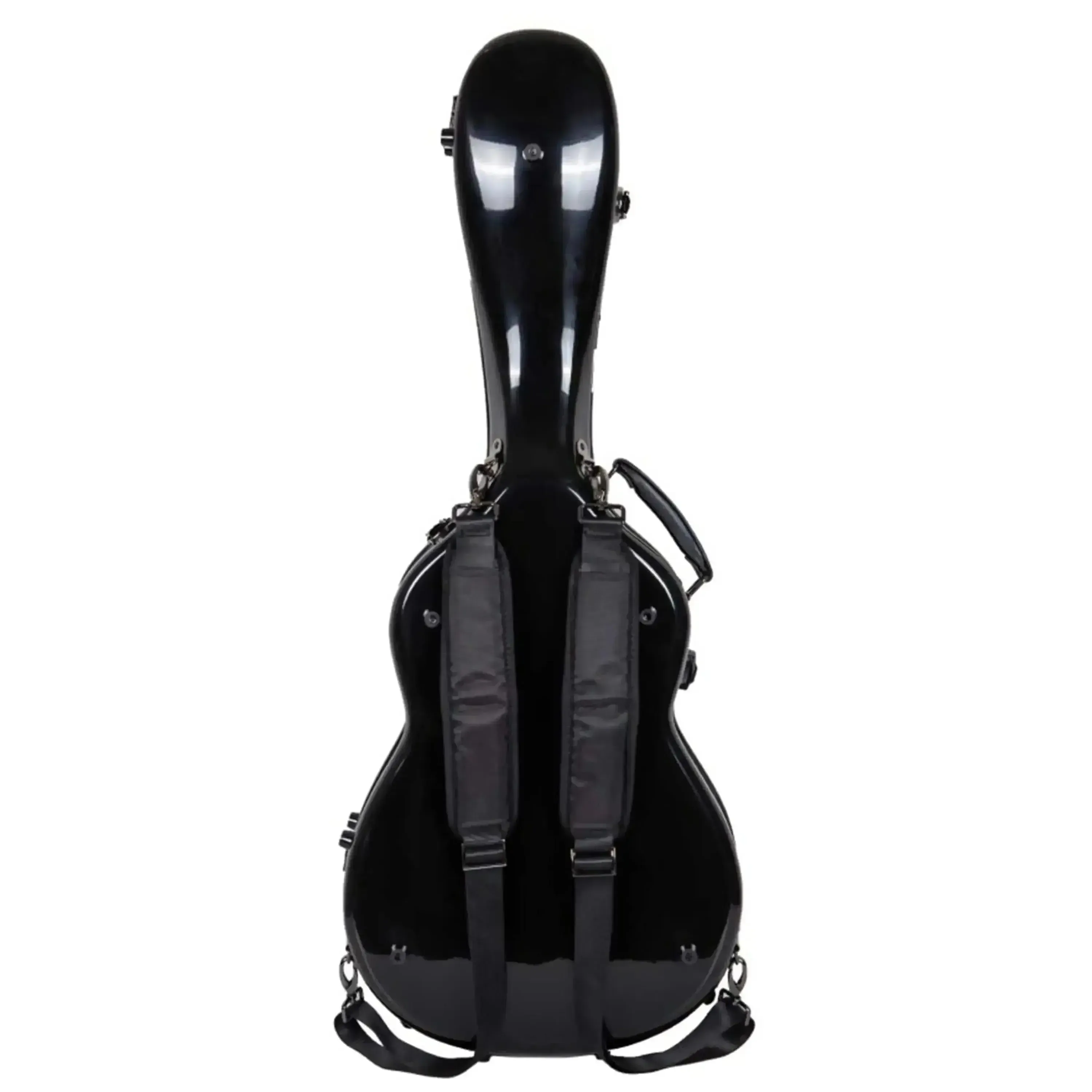 Crossrock CRF2020-00012BK Acoustic Guitar Fiberglass Case for Martin 000 Style - Black - Image 2